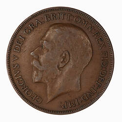 Coin - Penny, George V, Great Britain, 1922 (Obverse)