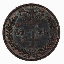 Coin - Groat (Maundy), Queen Victoria, Great Britain, 1882 (Reverse)