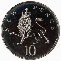 Proof Coin - 10 Pence, Great Britain, 1972 (Reverse)