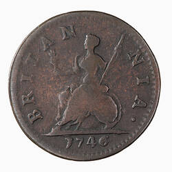 Coin - Farthing, George II, Great Britain, 1746 (Reverse)