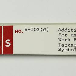 Paper Tape - DECUS, '8-103d Additional Instructions for Use with Four Word Floating Point Package, Symbolic', circa 1968
