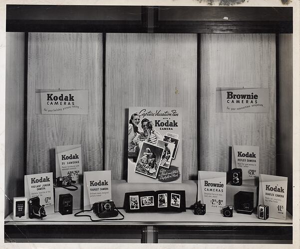 Photograph - Kodak, Shopfront Display, 'Capture Vacation Fun with a Kodak Camera'