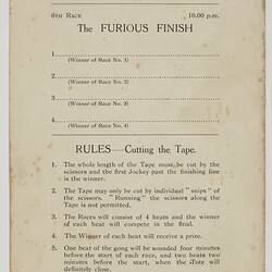 Programme - 'The Ormonde Racing Club Red Sea Meeting', Orient Line, 1948