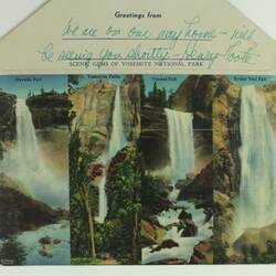 Postcard Folder - 'Scenic Gems of Yosemite National Park', from Mr Henry Foote to Mrs H Clark, Yosemite, USA, 1949