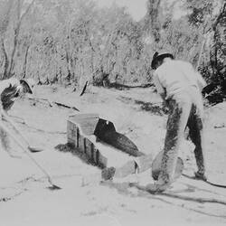 Negative - Men Sluicing for Gold, Kingower District, Victoria, circa 1930
