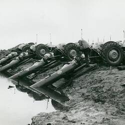 Photograph - Massey Ferguson, MF35S Tractors Pumping water, 1963