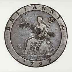 Love Token - Plenty & Britannia, King George III, England, Great Britain, 1797