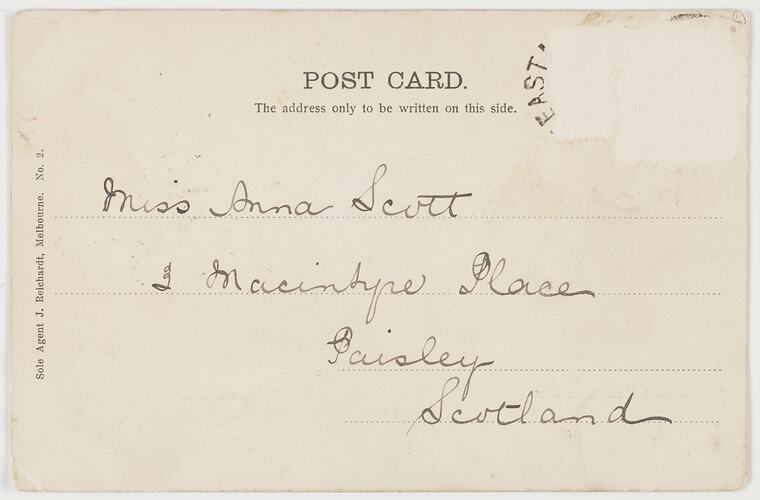 Postcard - Port Melbourne Pier, Harbour View, To Anna Scott from Marion Flinn, Melbourne, 10 Feb 1904