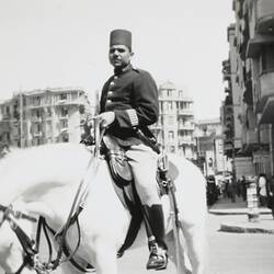 Photograph - Policeman on Horse, Cairo, Egypt, World War II, 1939-1943
