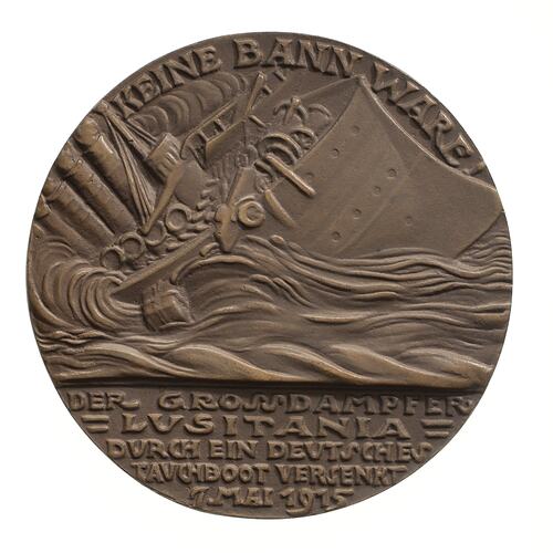 Medal - Sinking of SS Lusitania, Germany, 1915