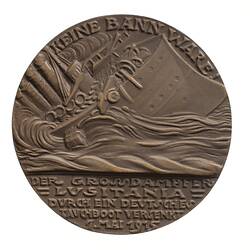 Medal - Sinking of SS Lusitania, Germany, 1915