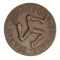 Coin - 1/2 Penny, Isle of Man, 1758