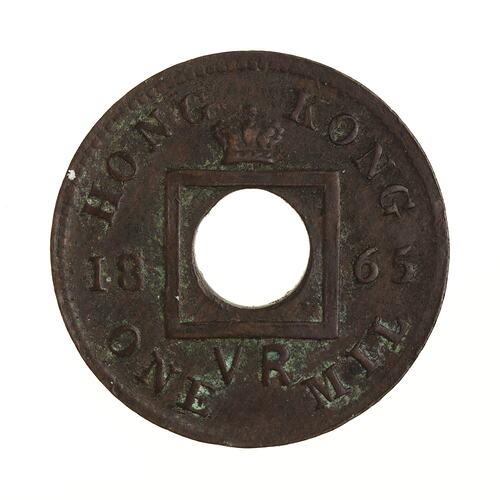 Coin - 1 Mil, Hong Kong, 1865