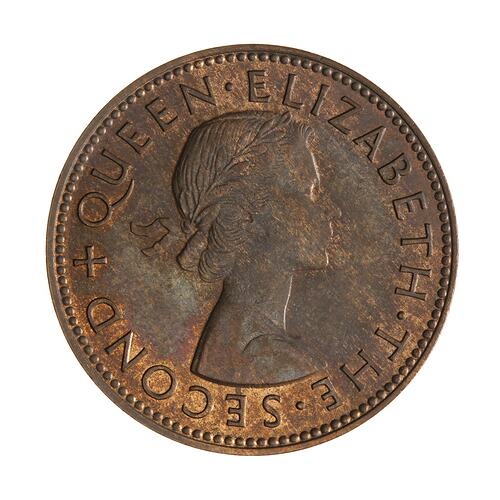 Coin - 1/2 Penny, New Zealand, 1958