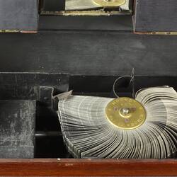 Inside view showing photo reel.