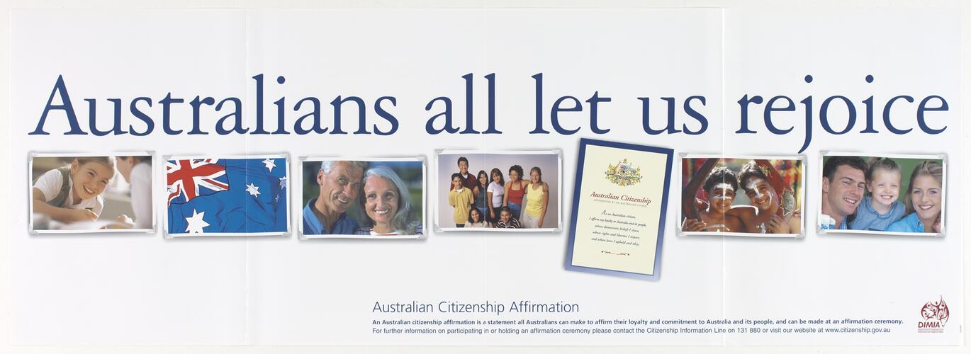 Poster - Australian Citizenship Affirmation Pack, Department of Immigration