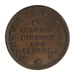 Token - 1/2 Penny, Soloman, Dickson & Taylor, St Helena, 1821