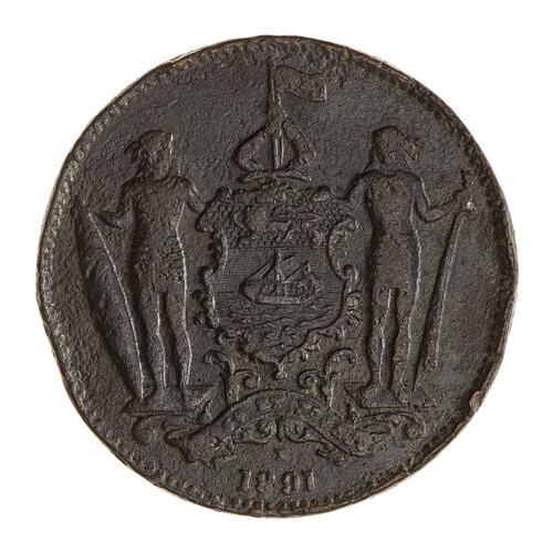 Coin - 1 Cent, British North Borneo Company, 1891