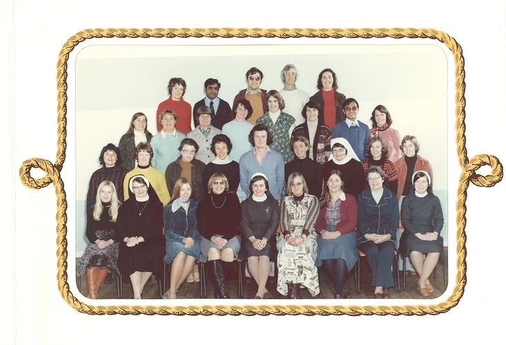 Photograph - Hope Macpherson with other teachers at Sacred Heart College, Shepparton