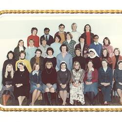 Photograph - Hope Macpherson with other Teachers at Sacred Heart College, Shepparton, Victoria, circa 1977