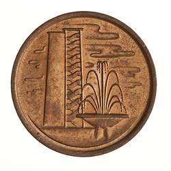 Coin - 1 Cent, Singapore, 1973