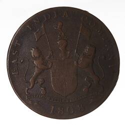 Coin - 20 Cash, Madras Presidency, India, 1808