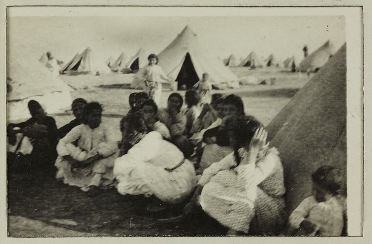 Armenian Women Sitting by Tents, Egypt, 1914-1918