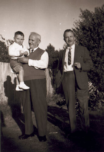 Negative - Nick, George and Baby, Karathanasopoulos Family, Victoria, Dec 1962