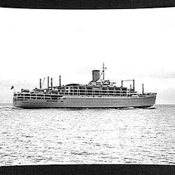 Photograph - Orient Line, RMS Orcades, Starboard Side from Astern During Speed Trials off Isle of Arran, Firth of Clyde, Scotland, 1948