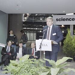 Negative - Handing Over the Key Ceremony, Speech, Scienceworks, Spotswood, Victoria, 17 May 1991