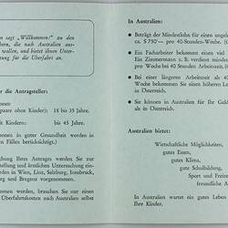 Booklet - 'Australien und Sie', Commonwealth of Australia, 1950s