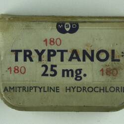 Drug - Tryptanol (Amitriptyline hydrochloride), Merck, circa 1975