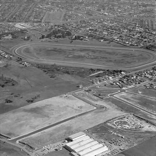 Negative - Aerial View of a Racecourse, Victoria, circa 1969