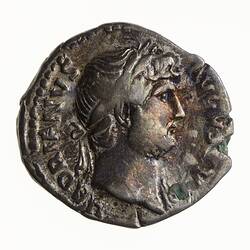 Coin - Denarius, Emperor Hadrian, Ancient Roman Empire, 125-132 AD