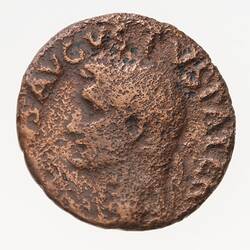Coin - As, Emperor Tiberius, Ancient Roman Empire, post 34 AD