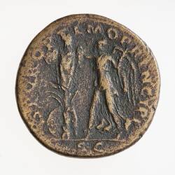 Coin - Sestertius, Emperor Trajan, Ancient Roman Empire, 103-111 AD