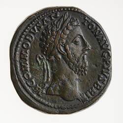 Coin - Sestertius, Emperor Commodus, Ancient Roman Empire, 184-185 AD