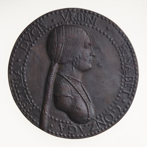 Electrotype Medal Replica - Elisabetta Gonzaga, 1495