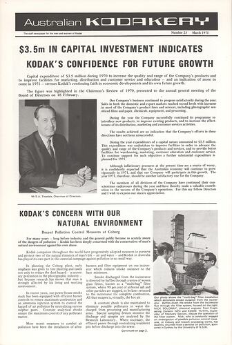 Newsletter - 'Australian Kodakery', No 23, Mar 1971
