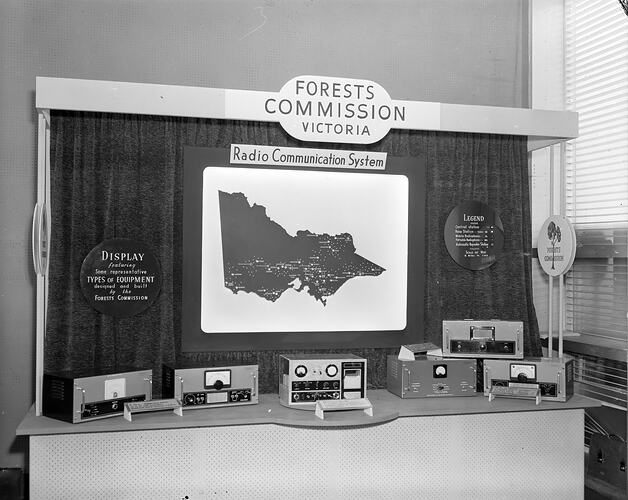 Mingay Publishing Co, Forests Commission of Victoria Exhibition Stand, Parkville, Victoria, 26 May 1959