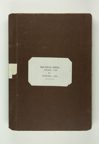 Journal - Kodak Archive, Series 5, 'Accounting Journals', Head Office Journal, Oct 1930 - Sep 1932