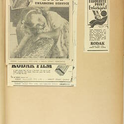 Scrapbook - Kodak Australasia Pty Ltd, Advertising Clippings, 'Newspapers', Abbotsford, 1946