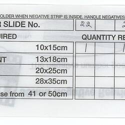 Envelope - Kodak Australasia Pty Ltd, '35mm Negative Reprint Ordering', circa 1985 - 1995