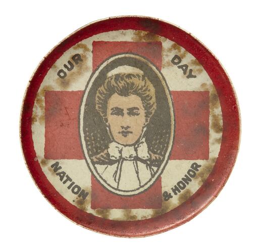 WWI Badge (Patriotic), Australian Red Cross, Australia, circa 1918