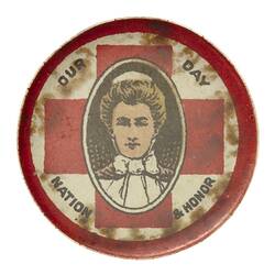 WWI Badge (Patriotic), Australian Red Cross, Australia, circa 1918