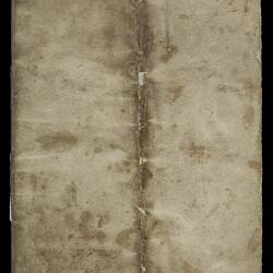 Stained and worn back page of letter.
