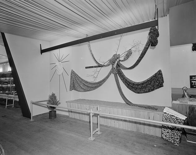 Australian Wool Board, Fabric Exhibit, Royal Melbourne Show, Flemington, Victoria, 21 Sep 1959
