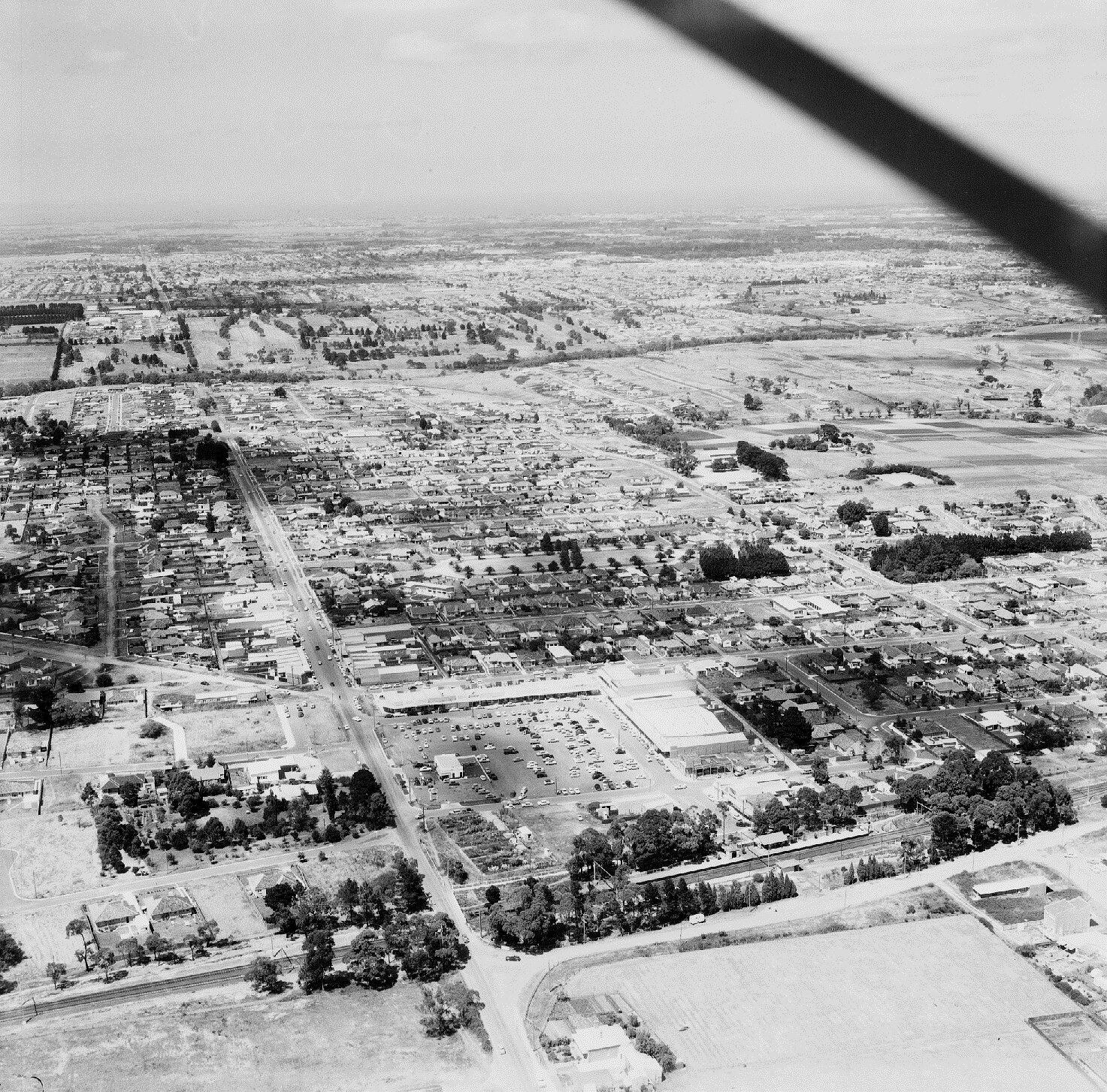 Negative Aerial View of Mount Waverley, Victoria, Jan 1960