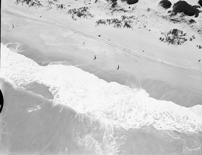 Monochrome photograph of a fishing competition.