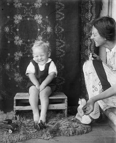Portrait of Toddler Laughing, circa 1930s